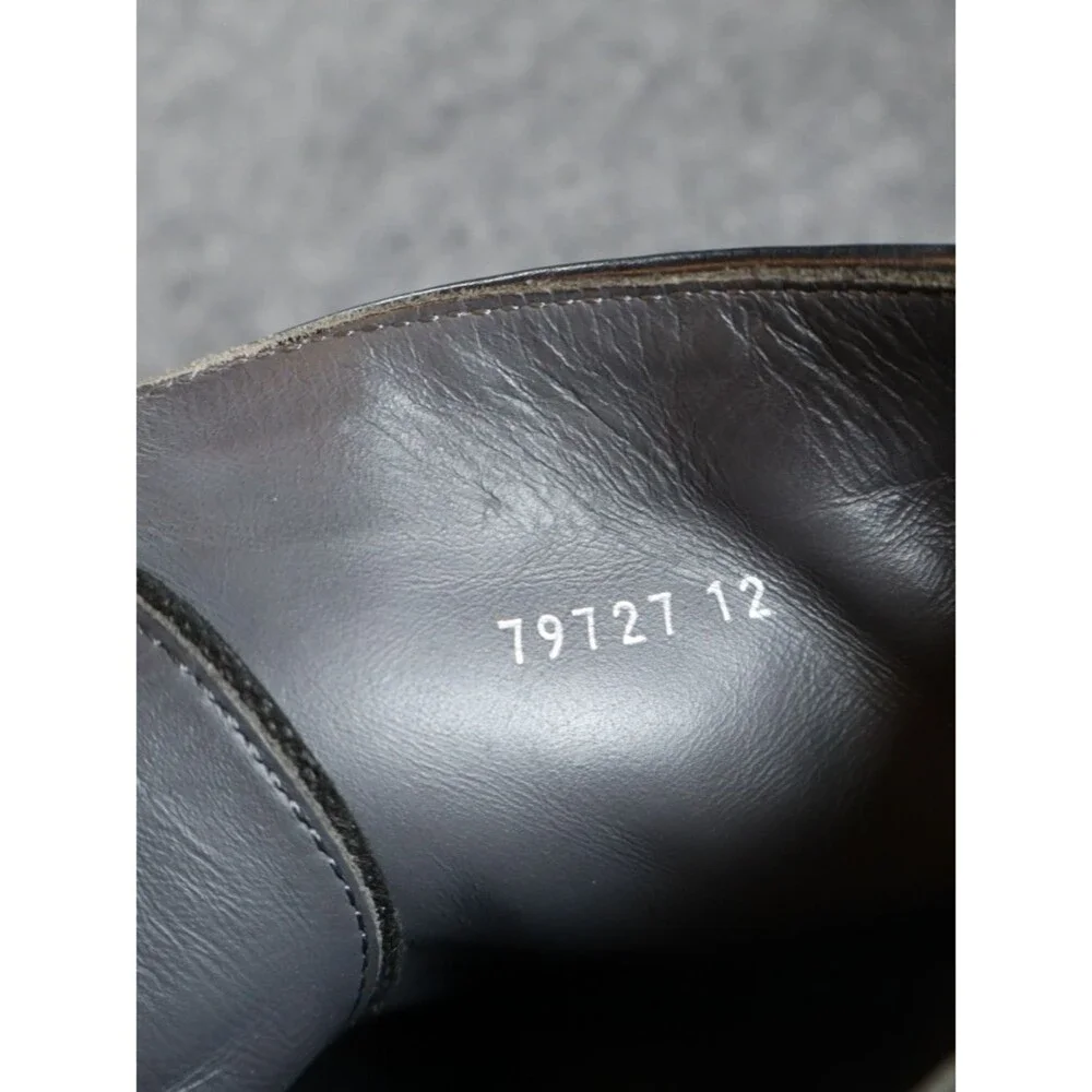 To Boot New York Adam Derrick Boots Mens 12 Black Leather Cap Toe Lace Up Italy